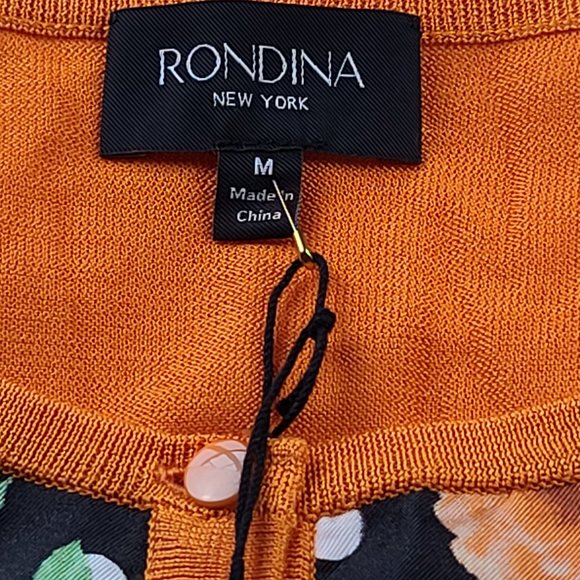 Rondina Etcetera Scoop Neck Cardigan Sweater M - Picture 5 of 8